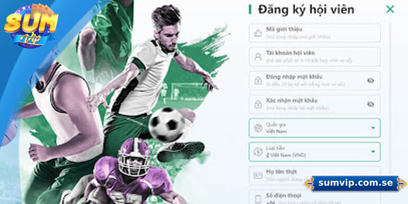 Hướng dẫn đăng ký tài khoản tại Sumvip